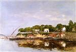 Eugene Boudin  - Bilder Gemälde - Petit Port de Saint-Jean near Villefranche