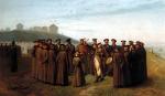 Jean Léon Gérôme  - paintings - Recreation in a Russian Camp (Souvenir of Moldavia)