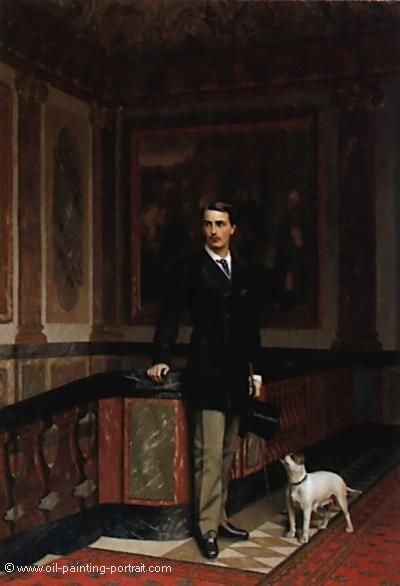 The Duc de La Rochefoucauld (Doudeaville with his Terrier)