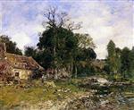 Eugene Boudin  - Bilder Gemälde - The Old Mill at Saint-Ceneri