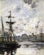 Eugene Boudin  - Bilder Gemälde - The Port, Fecamp