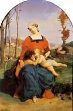 Jean Léon Gérôme  - Peintures - La Vierge avec l´enfant Jésus et Saint Jean 