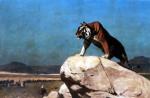Jean Léon Gérôme  - Peintures - Tigre à l´affût