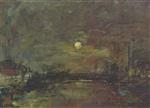 Eugene Boudin  - Bilder Gemälde - Twilight over the Basin of Le Havre