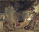 Jean Honore Fragonard - Bilder Gemälde - Der Traum des Bettlers