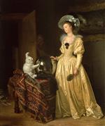 Jean Honore Fragonard  - Bilder Gemälde - The Angora Cat
