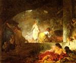 Jean Honore Fragonard  - Bilder Gemälde - The Laundresses