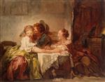 Jean Honore Fragonard  - Bilder Gemälde - The Prize of a Kiss