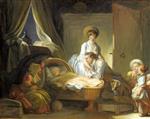 Jean Honore Fragonard  - Bilder Gemälde - The Visit to the Nursery