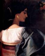 Lord Frederic Leighton - Peintures - Dame italienne