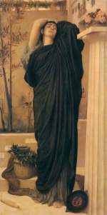 Lord Frederic Leighton - paintings - Electra at the Tomb of Agamemnon