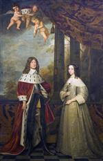 Gerrit van Honthorst - Bilder Gemälde - Frederick William, Elector of Brandenburg and Luise Henriette, Countess of Nassau