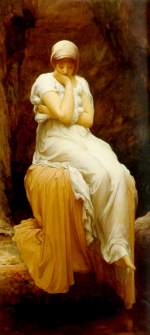 Frederic Leighton  - Peintures - Jeune fille assise