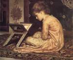 Lord Frederic Leighton  - paintings - Study: At a Reading Desk