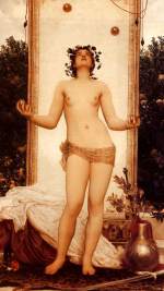 Frederic Leighton  - Peintures - jeune fille jonglant