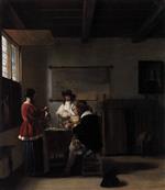 Pieter de Hooch  - Bilder Gemälde - The Visit