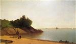 John Frederick Kensett - Bilder Gemälde - A Quiet Day on the Beverly Shore