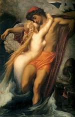 Lord Frederic Leighton  - Bilder Gemälde - Der Fischer und die Meerjungfrau