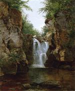 John Frederick Kensett  - Bilder Gemälde - Fawns' Leap