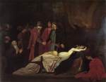 Lord Frederic Leighton  - paintings - The Reconciliation of the Montagues and Capulets over the Dead Bodies of Romeo and Juliet