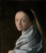 Jan Vermeer van Delft - Bilder Gemälde - Bildnis eines jungen Mädchens