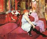 Henri de Toulouse Lautrec - Bilder Gemälde - Der Salon in der Rue des Moulins