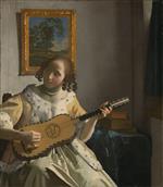 Jan Vermeer van Delft - Bilder Gemälde - Die Gitarrenspielerin