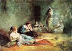 Felix Ziem - Bilder Gemälde - Constantinople, Scène de harem