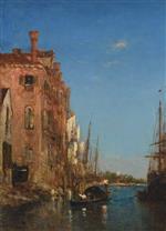 Felix Ziem - Bilder Gemälde - Gondole à Venise