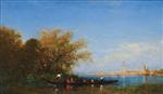 Felix Ziem  - Bilder Gemälde - La Baie De Venise