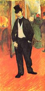 Henri de Toulouse Lautrec - Bilder Gemälde - Dr. Tapie de Celeyran im Theaterfoyer