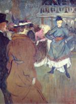 Henri de Toulouse Lautrec - Peintures - Au Moulin Rouge, le début du quadrille