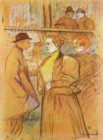 Henri de Toulouse Lautrec - Peintures - Au Moulin Rouge