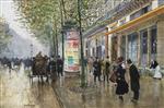 Jean Beraud  - Bilder Gemälde - Les Grands Boulevards (Café Americain)