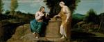 Annibale Carracci - Bilder Gemälde - Christ and the Woman of Samara at the Well