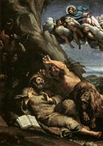 Annibale Carracci - Bilder Gemälde - Christ Appearing to Saint Anthony Abbot