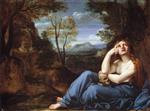Annibale Carracci - Bilder Gemälde - Mary Magdalene in a Landscape 