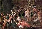 Annibale Carracci  - Bilder Gemälde - San Rocco Giving Alms to the Poor