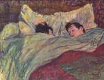 Henri de Toulouse Lautrec  - Peintures - Deux jeunes filles au lit