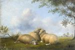 Thomas Sidney Cooper  - Bilder Gemälde - Sheep in a Meadow