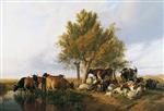 Thomas Sidney Cooper  - Bilder Gemälde - Sunny Summer Evening in the Meadows