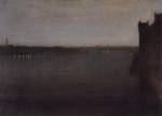 James Abbott McNeill Whistler - Peintures - Nocturne en gris et or, Westminster Bridge