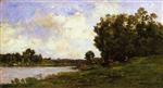 Charles Francois Daubigny - Bilder Gemälde - Cattle on the Bank of the River