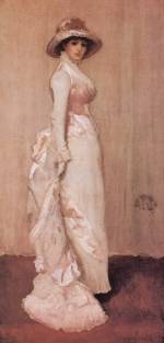 James Abbott McNeill Whistler - Peintures - Nocturne en rose et gris, Portrait de la Dame Meux