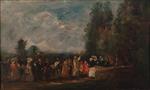 Charles Francois Daubigny  - Bilder Gemälde - Landscape with Figures