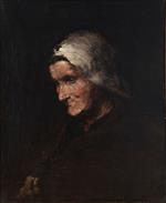 Charles Francois Daubigny  - Bilder Gemälde - Portrait of an Elderly Woman