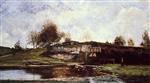 Charles Francois Daubigny  - Bilder Gemälde - Sluice in the Optevoz Valley