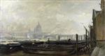 Charles Francois Daubigny  - Bilder Gemälde - St Paul's from the Surrey Side