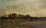 Charles Francois Daubigny  - Bilder Gemälde - The Orchard at Sunset