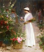 Victor Gabriel Gilbert  - Bilder Gemälde - Picking Flowers